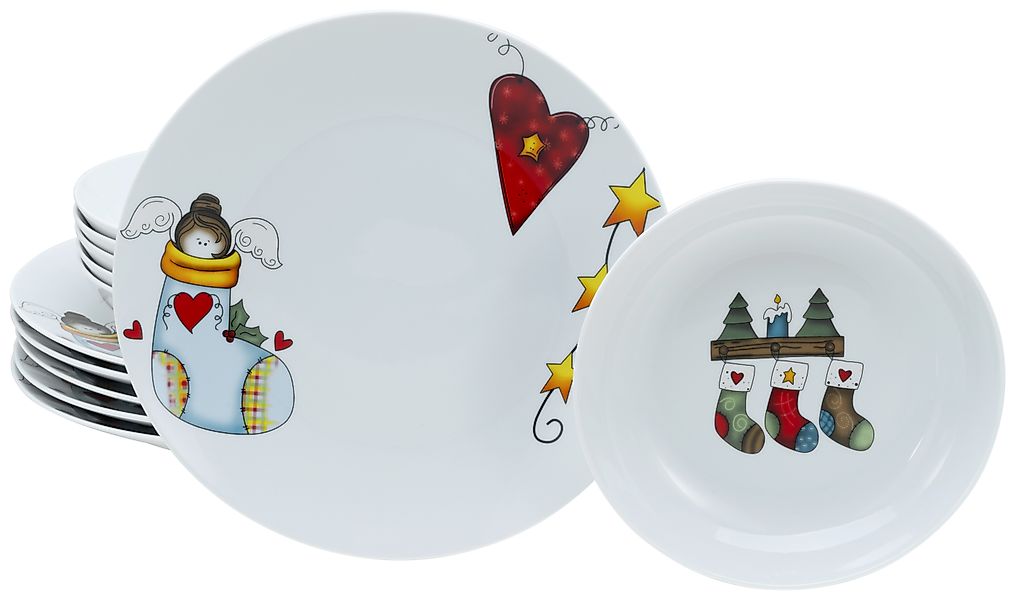CreaTable Tafelservice »Luna Socken, Tafel-Service 12-tlg«, (Set, 12 tlg.), günstig online kaufen