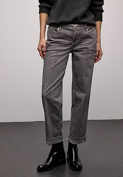 STREET ONE 5-Pocket-Jeans Graue Waschung, trendiger Snake Print günstig online kaufen