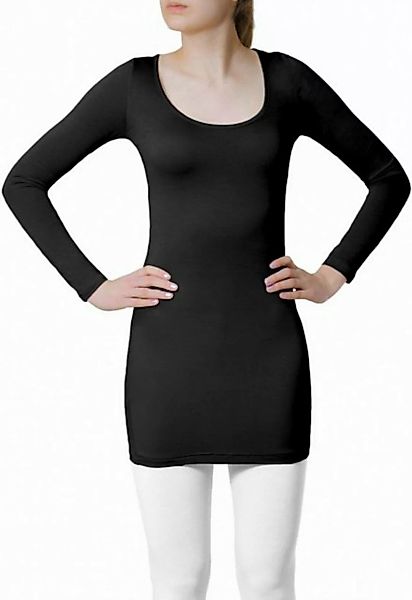 Caspar Langarmshirt MUSE SRT012 langes Damen Basic Shirt günstig online kaufen