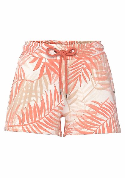 LASCANA Sweatshorts Loungeshorts im schönen Allover-Blätterdruck, günstig online kaufen