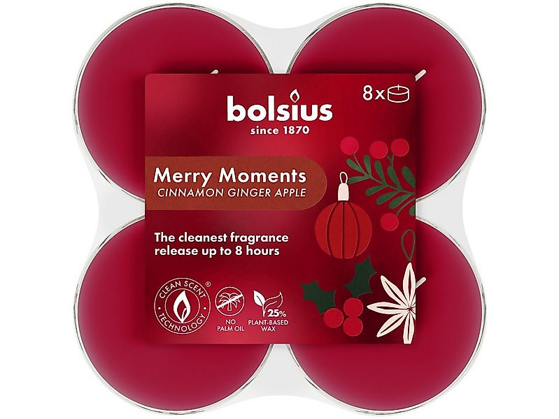 Bolsius Duftkerze Bolsius Duftteelichter XL merry moments 8er Pack günstig online kaufen
