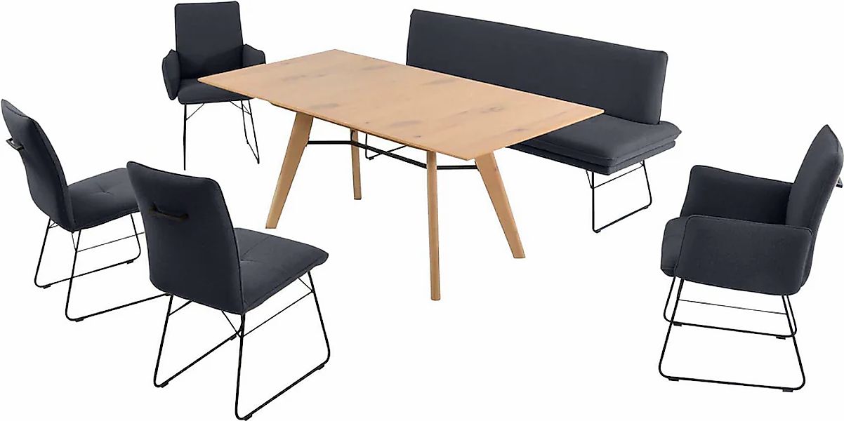 K+W Komfort & Wohnen Essgruppe »Giacomo IV« 6 Stk. tlg. Polsterbank in 2 Gr günstig online kaufen