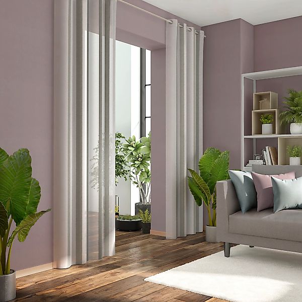 Neutex for you Vorhang "ALASSIO" Ösen 1 Stk. tlg. Längssteifen mit Glanzeff günstig online kaufen