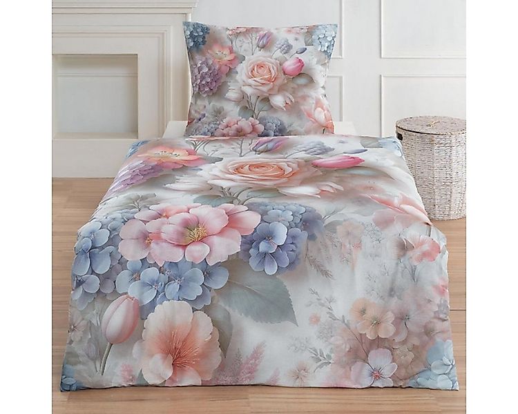 TRAUMSCHLAF Bettwäsche Miami, Renforce, 2 teilig, florale Renforce Bettwäsc günstig online kaufen