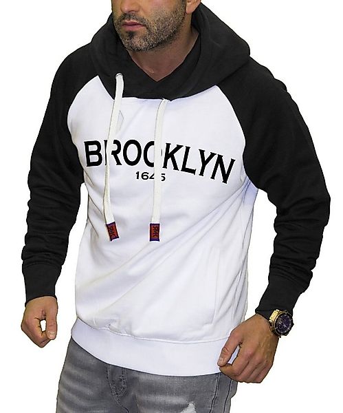 RMK Kapuzenpullover Herren Hoodie mit Kapuze und Aufdruck Brooklyn günstig online kaufen