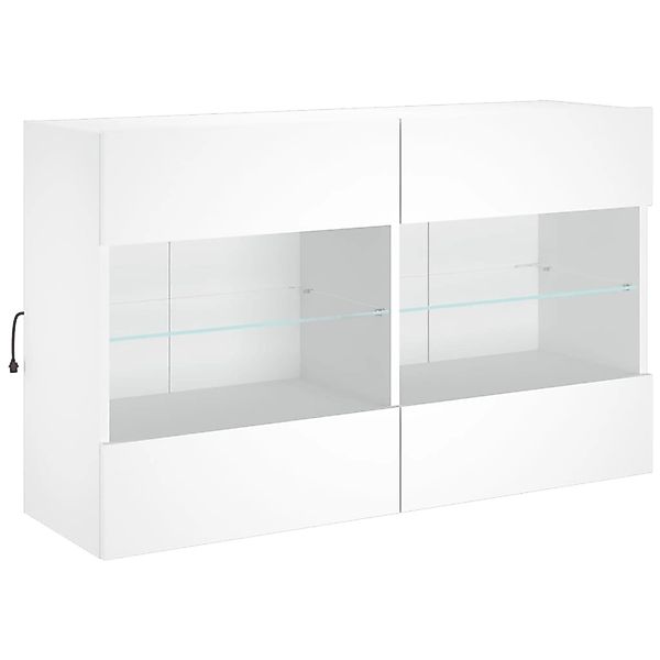vidaXL TV-Wandschrank mit LED-Leuchten Weiß 98,5x30x60,5 cm 837106 günstig online kaufen