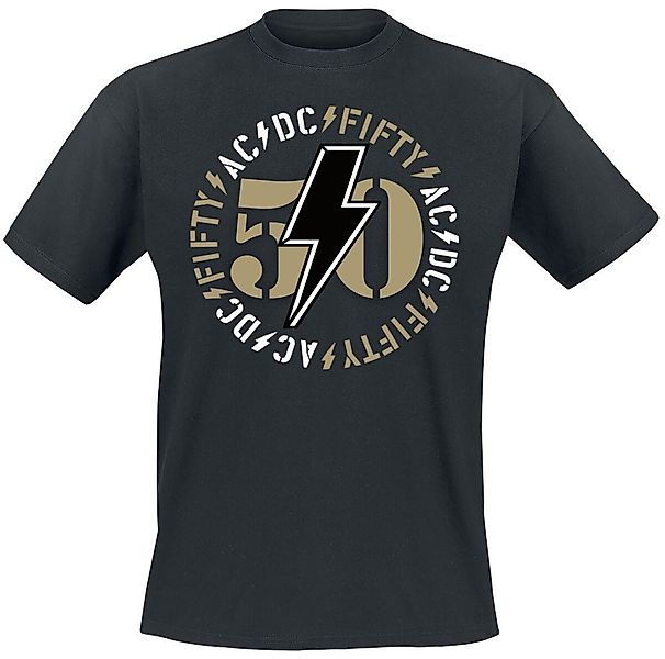 AC/DC Print-Shirt AC/DC Fifty Bold Emblem günstig online kaufen