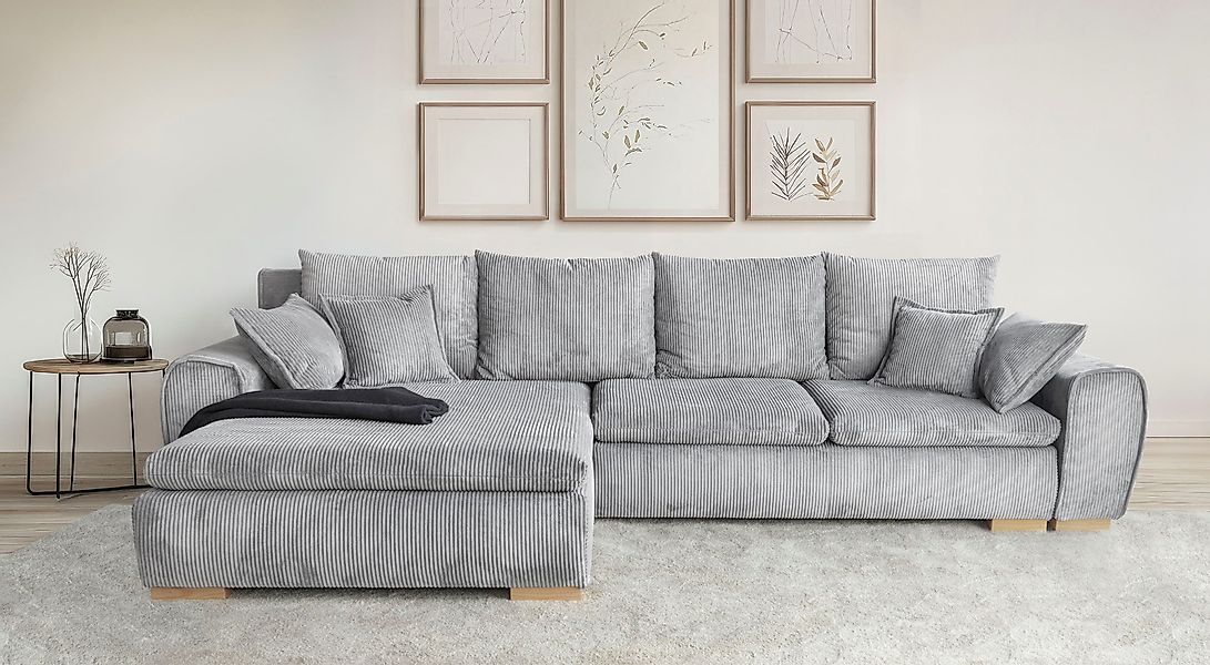 Home affaire Ecksofa Katja L-Form, Cord günstig online kaufen