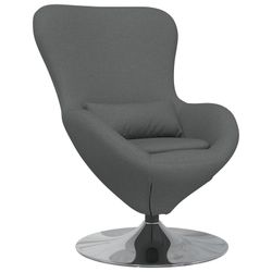 vidaXL Sessel Ei-Stuhl Dunkelgrau Stoff (1-St) günstig online kaufen