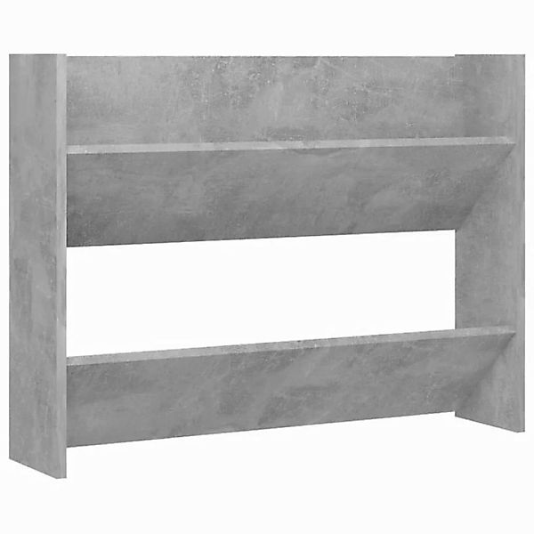 furnicato Hängeschuhschrank Wand-Schuhschrank Betongrau 80x18x60 cm Holzwer günstig online kaufen