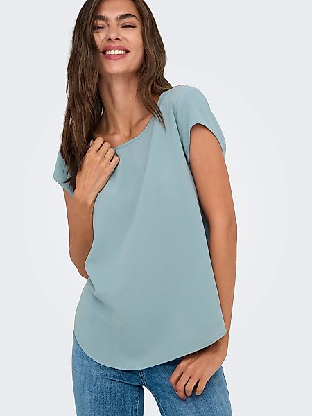 ONLY Kurzarmbluse "ONLVIC – feminines Blusenshirt in lockerer Form" regular günstig online kaufen
