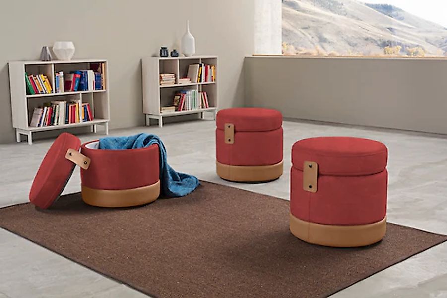 Egoitaliano Hocker »Tonder, Designhocker als Blickfang mit tollen Details«, günstig online kaufen