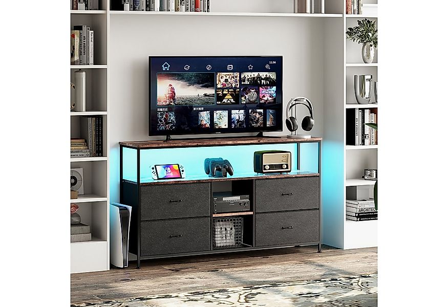 Gdood TV-Schrank Schreibtisch Beistelltisch LED (1-St., Höhenverstellbare F günstig online kaufen