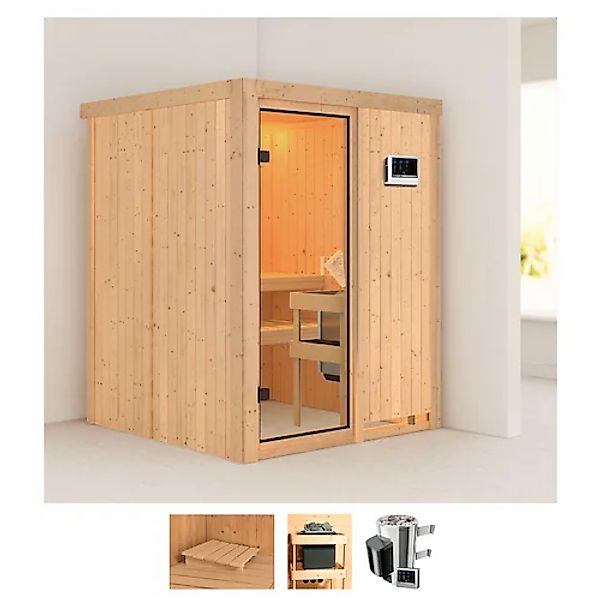 Karibu Sauna »Milaja«, 3,6-kW-Plug & Play Ofen mit externer Steuerung günstig online kaufen