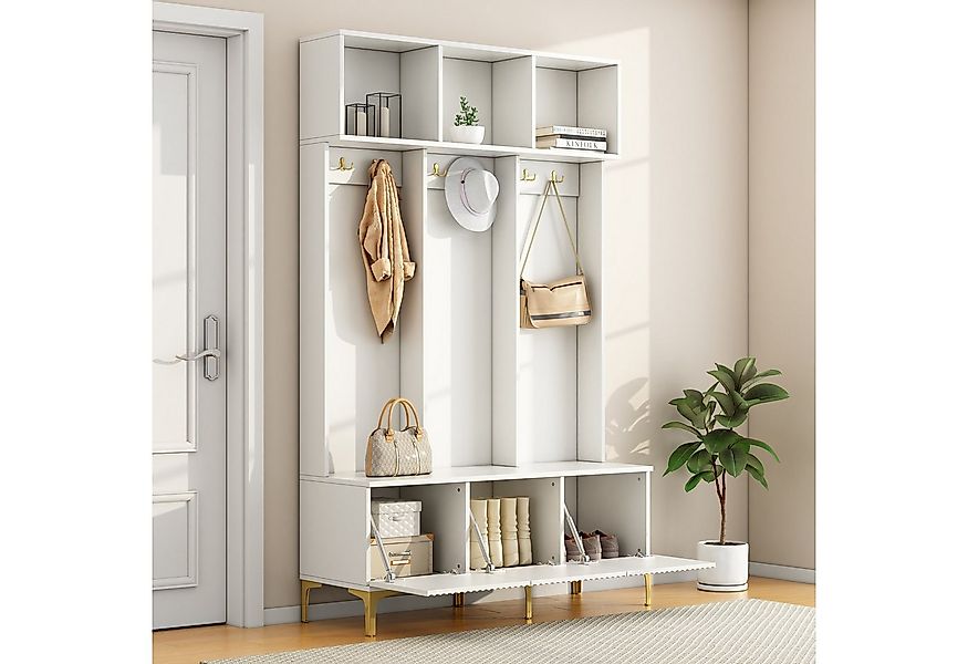 Flieks Garderoben-Set mit Aufbewahrungsbank, (1-St., B120/T40/H191,5 cm), G günstig online kaufen