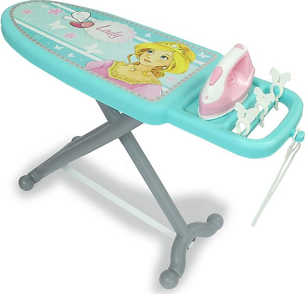 Jamara Kinder-Bügelbrett Little Laundry Princess, türkis, (Set, 6-tlg), ink günstig online kaufen