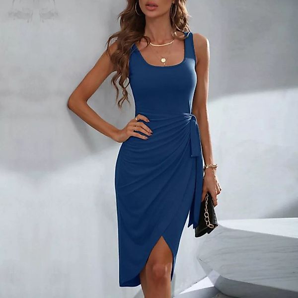 BlauWave Midikleid Damenkleid mit quadratischem Ausschnitt (1-tlg., hoher T günstig online kaufen