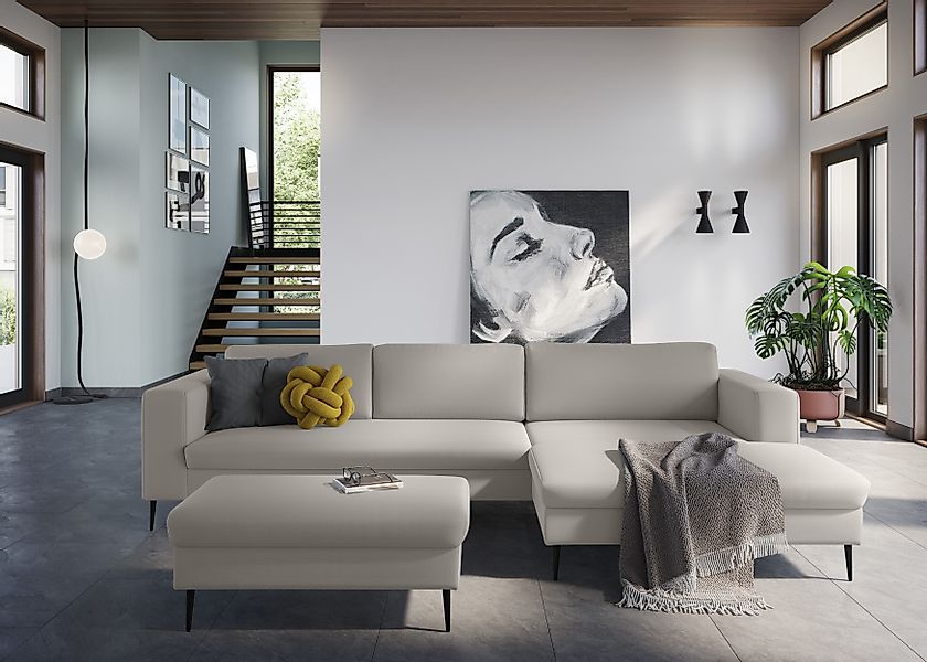 DOMO collection Ecksofa »Modica, zeitlos und elegant, L-Form« moderne Optik günstig online kaufen