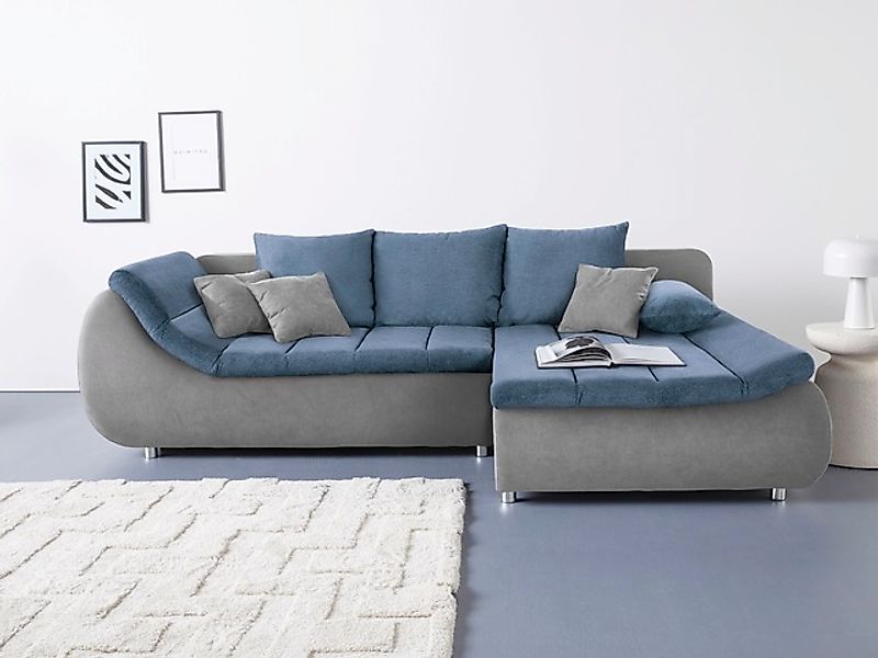 Home affaire Ecksofa »Imola, elegant und modern, aktuelle Steppung im Sitz, günstig online kaufen