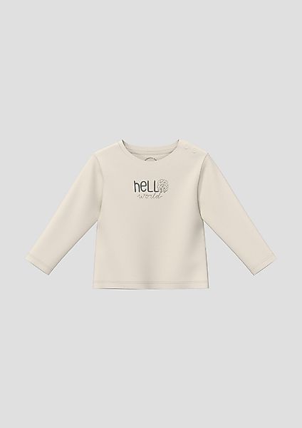 s.Oliver Langarmshirt Unisex Baumwoll-Shirt mit Frontprint günstig online kaufen