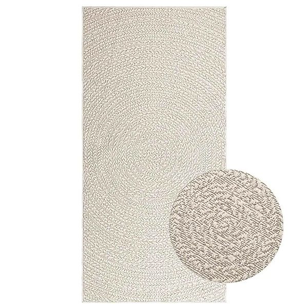 vidaXL Teppich ZIZUR Creme 100x200 cm Jute-Optik Indoor und Outdoor 4010375 günstig online kaufen