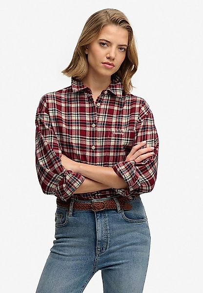 Superdry Karobluse CHECK FLANNEL RELAXED SHIRT Baumwolle, relaxed fit, aus günstig online kaufen