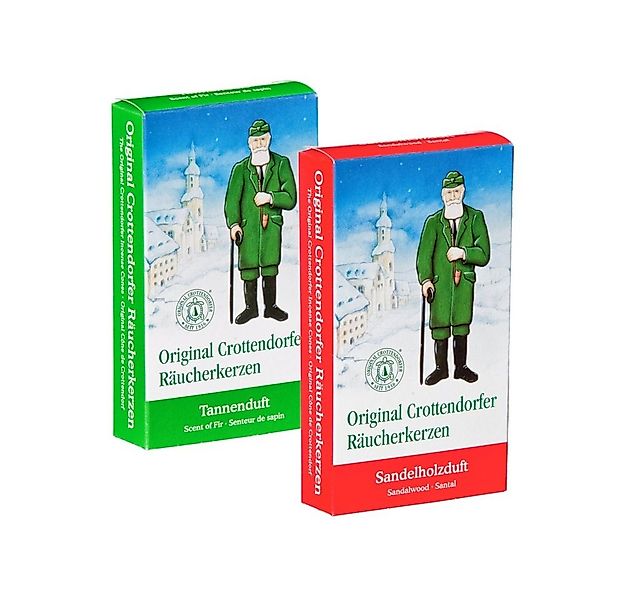 Crottendorfer Duftkerze Set1, Räucherkerzen 2er Set, 24xTanne + 24xSandel - günstig online kaufen