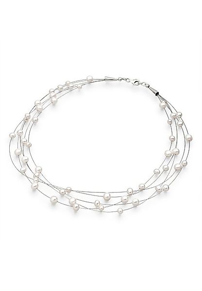 Elli Perlenkette Zirkonia Süßwasserzuchtperlen 925 Sterling Silber günstig online kaufen