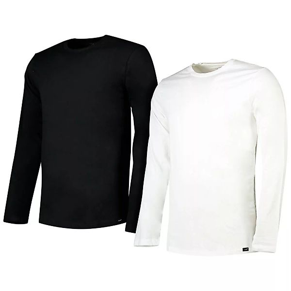 Lee Langarm-t-shirt Mit Rundhalsausschnitt 2 Paare 2XL Black White günstig online kaufen