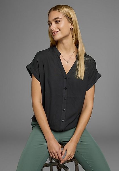 Boysen's Hemdbluse im Oversized-Style mit Ballonsaum günstig online kaufen