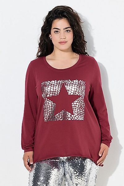 Angel of Style T-Shirt T-Shirt A-Linie Metallic-Stern Langarm günstig online kaufen