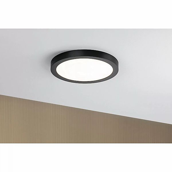 Paulmann LED-Panel Abia rund Ø 300 mm 22 W, 2.700 K, 3200 lm Schwarz matt günstig online kaufen