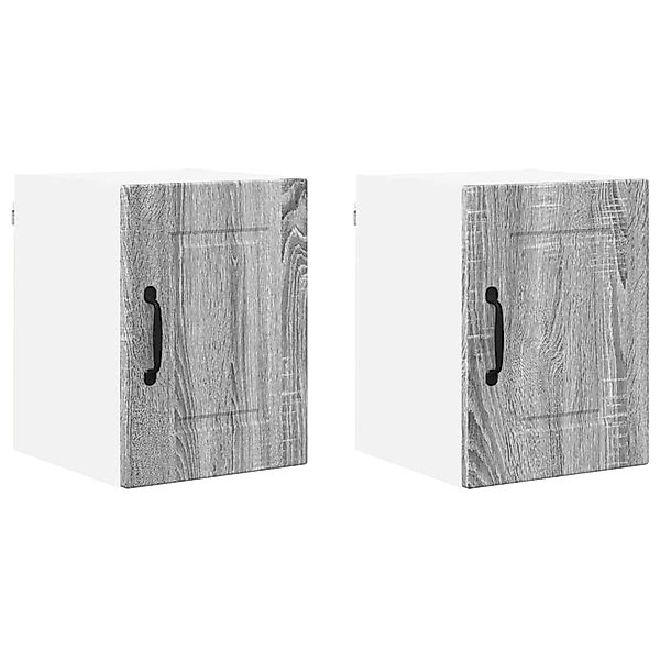 vidaXL Küchenwandschrank mit Regal 2 Stk Graues Sonoma 30 x 31 x 40 cm 8852 günstig online kaufen