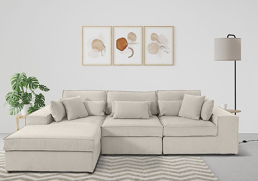 OTTO home Ecksofa "Florid L-Form" 3 Teile, bestehend aus Modulen, viele Bez günstig online kaufen