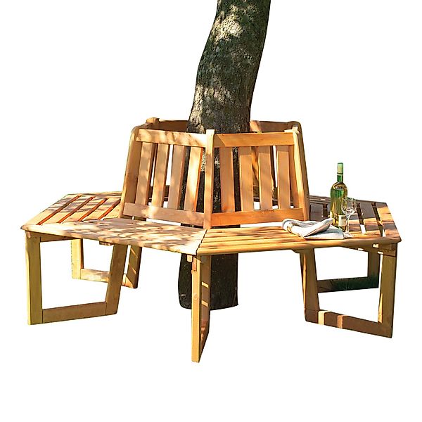 promadino Baumbank Kiefernholz, in honigbraun, in 2 Varianten günstig online kaufen