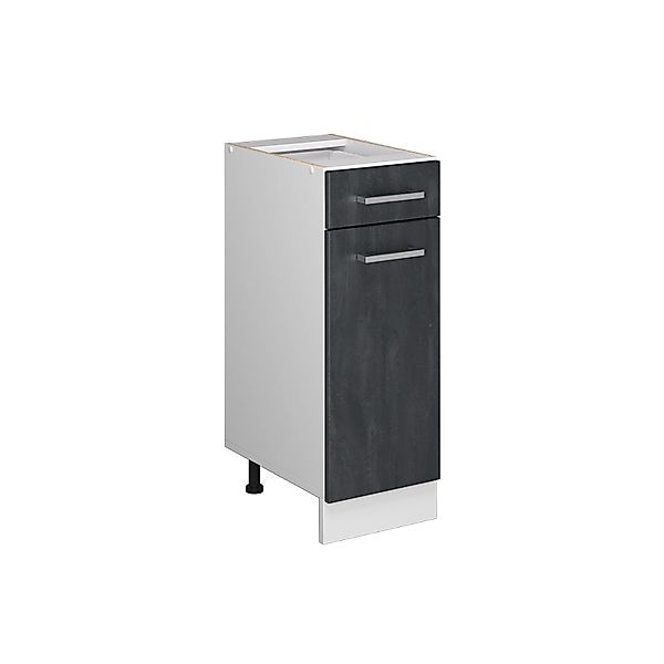 Vicco Küchenunterschrank R-Line Schwarz Beton 30 cm ohne Arbeitsplatte mit günstig online kaufen