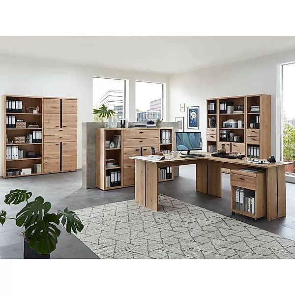 Büromöbel Set 10-teilig SARINA-36 mit Winkelschreibtisch in Altesche teilma günstig online kaufen