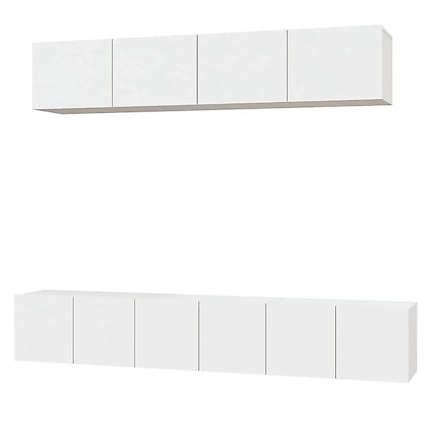 vidaXL 5 Tlg TV-Schrank-Set Weiß Holzwerkstoff 3114422 günstig online kaufen