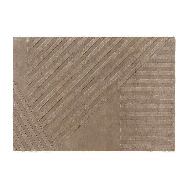 Levels Wollteppich stripes grau 200 x 300cm günstig online kaufen