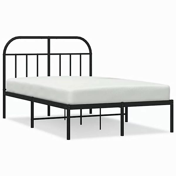 furnicato Bettgestell mit Kopfteil Metall Schwarz 120x190 cm (1-tlg) günstig online kaufen