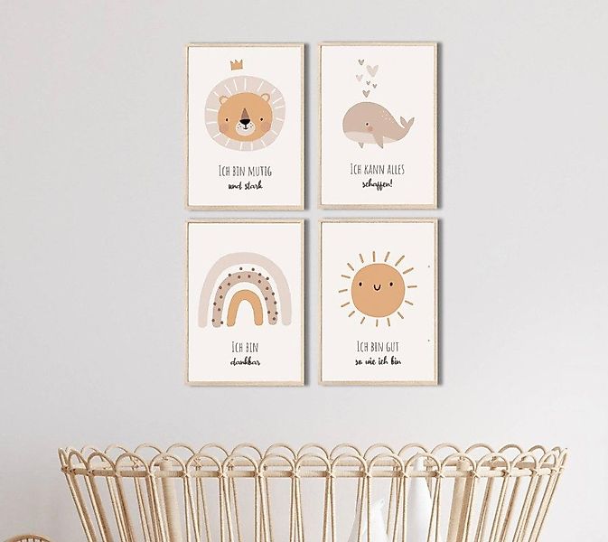 MeinBaby123® Poster Affirmationsbilder, Bilder Kinderzimmer Deko Poster, Af günstig online kaufen