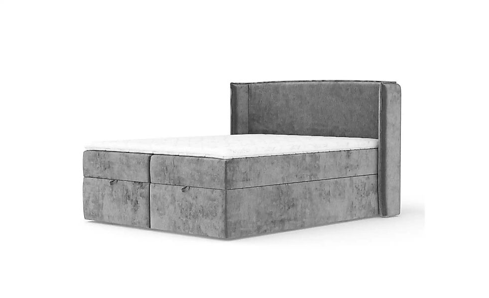 Boxspringbett mit Stauraum   ¦ grau ¦ Maße (cm): B: 218 H: 117 Betten > Kom günstig online kaufen
