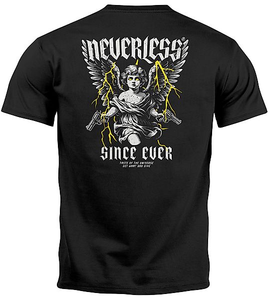 Neverless Print-Shirt Herren T-Shirt Backprint Engel günstig online kaufen