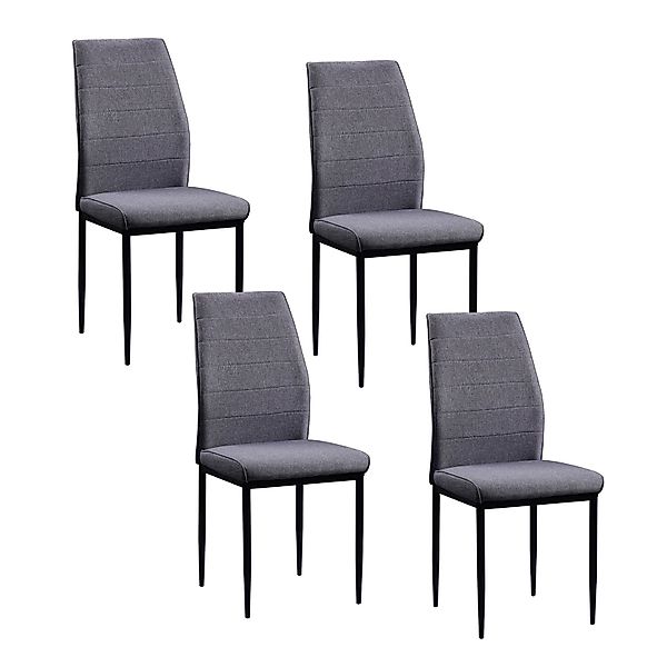 HTI-Living Esszimmerstuhl Stuhl Madison Webstoff Grau günstig online kaufen