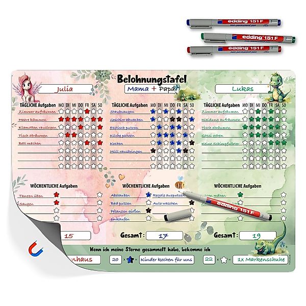 TOBJA Magnettafel A3 Belohnungstafel [Waldtiere] +4 günstig online kaufen