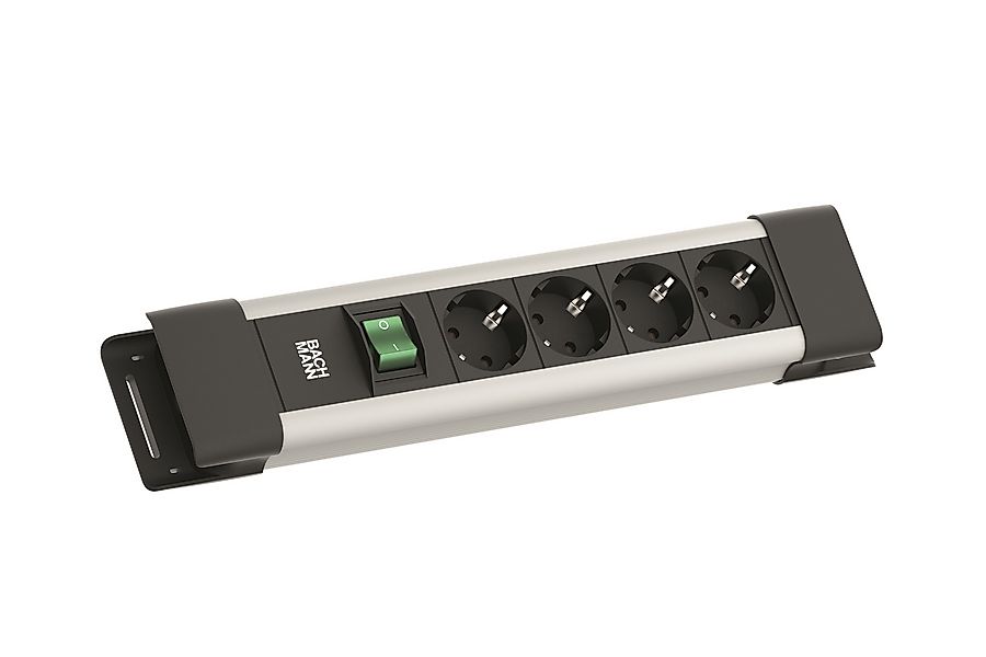 Bachmann Steckdosenleiste 4xCEE7/3 1xSchalter BM005906 günstig online kaufen