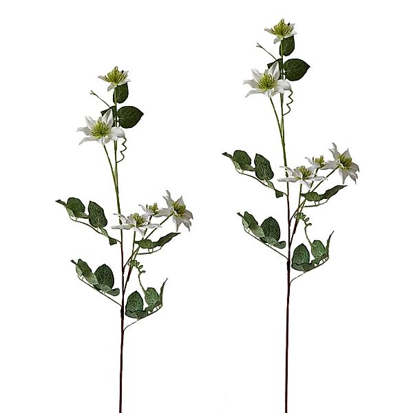 Kunstblume Clematis Weiß 2er Set 78 günstig online kaufen