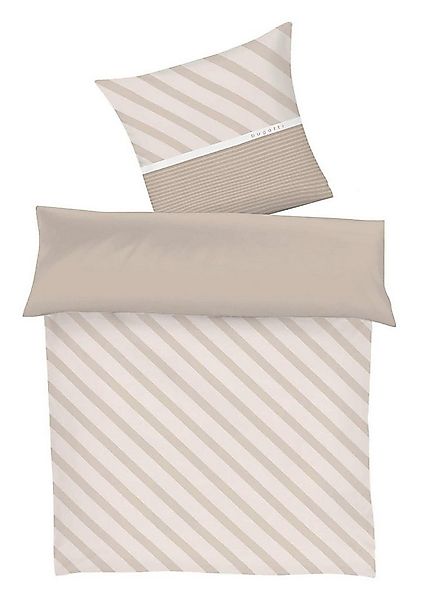 bugatti Bettwäsche Satin-Wende-Bettwäsche BAGI, 135 x 200 cm, Beige, Baumwo günstig online kaufen