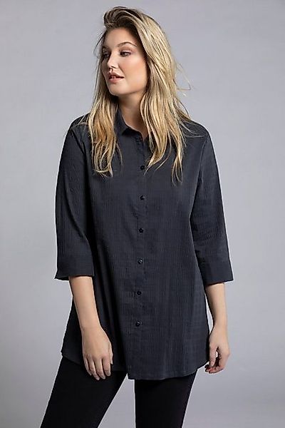 Ulla Popken Hemdbluse Bluse Bubble-Qualität Hemdkragen 3/4-Arm günstig online kaufen