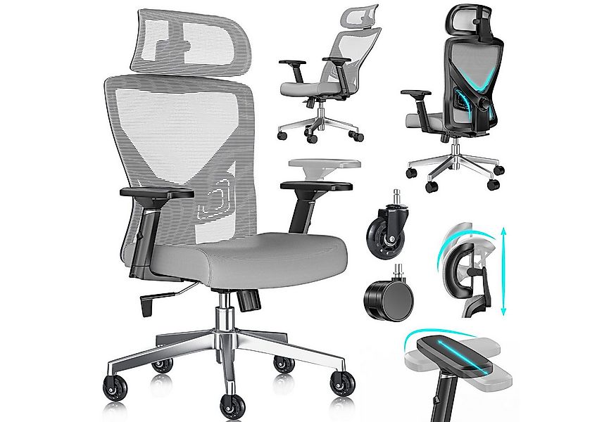 KESSER Schreibtischstuhl, mit verstellbaren Armlehnen Drehstuhl Schreibtisc günstig online kaufen